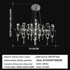 Crystal Chandelier Ceiling Pendant Light for Living Dining Bedroom Home Lighting