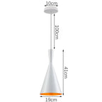 White Industrial LED E27 Pendant Light for Modern Home Kitchen Decor