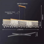 Modern Crystal Chandelier Pendant Light Luster LED Fixture for Home Living Dining Room