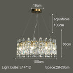 Crystal Ceiling Chandelier: Postmodern Luxury Indoor Lighting for Living Room, Dining Room & Bedroom