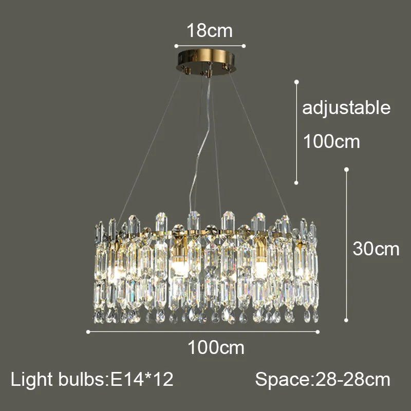 Crystal Ceiling Chandelier: Postmodern Luxury Indoor Lighting for Living Room, Dining Room & Bedroom