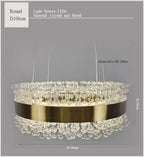 Modern Crystal Chandelier Pendant Lights LED Luxury Living Room Kitchen Island