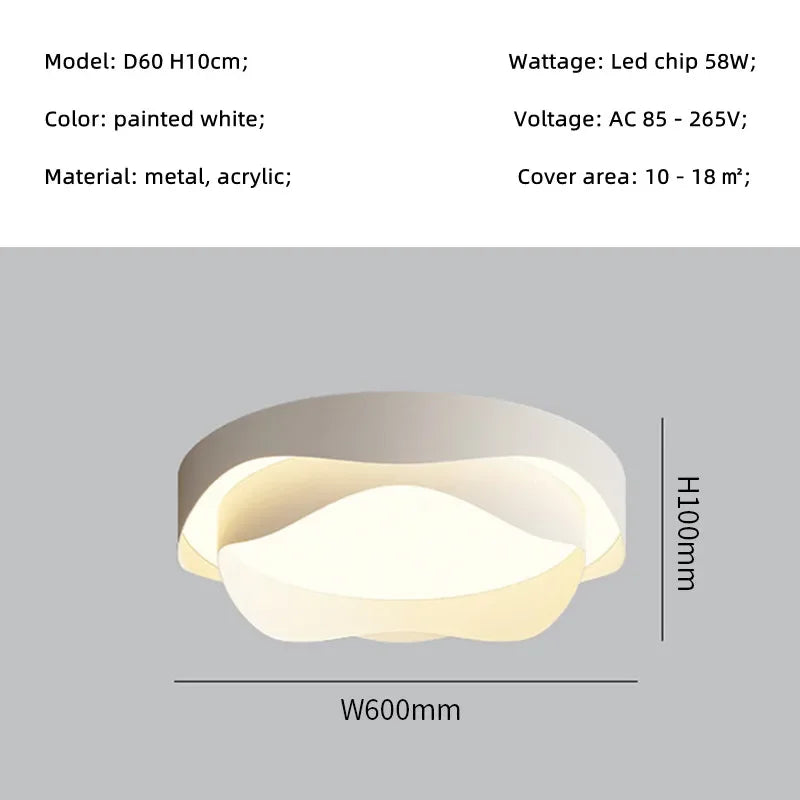 Nordic Flowers Art LED Ceiling Lamp for Minimalist Decor
