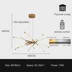 Linen Ceiling Chandelier: Black Gold Pendant Lamp for Home, Office, or Restaurant