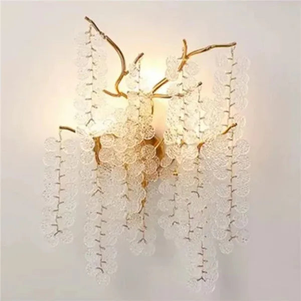 Crystal LED Wall Light Sconces for Living Room Bedroom, Modern Interior Wall Lamp