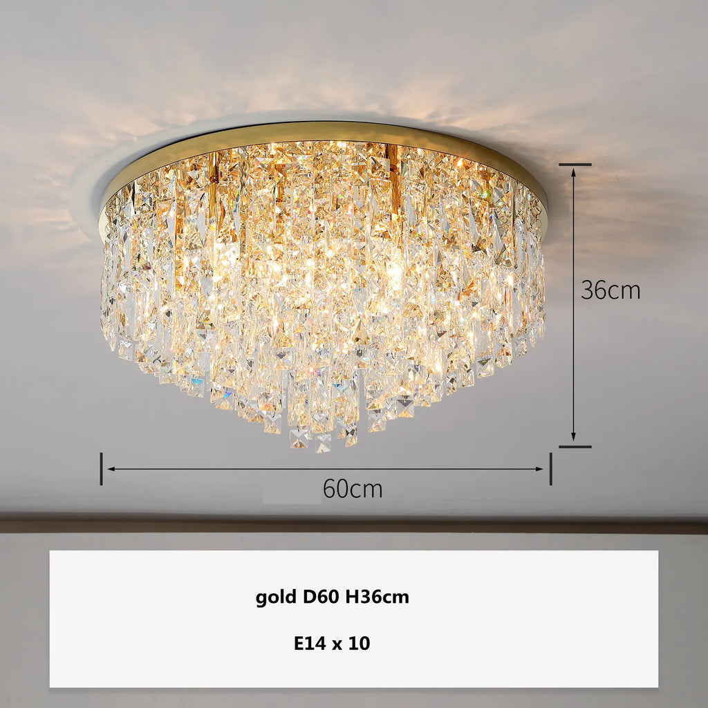 Modern Crystal LED Ceiling Chandelier Lighting Fixture