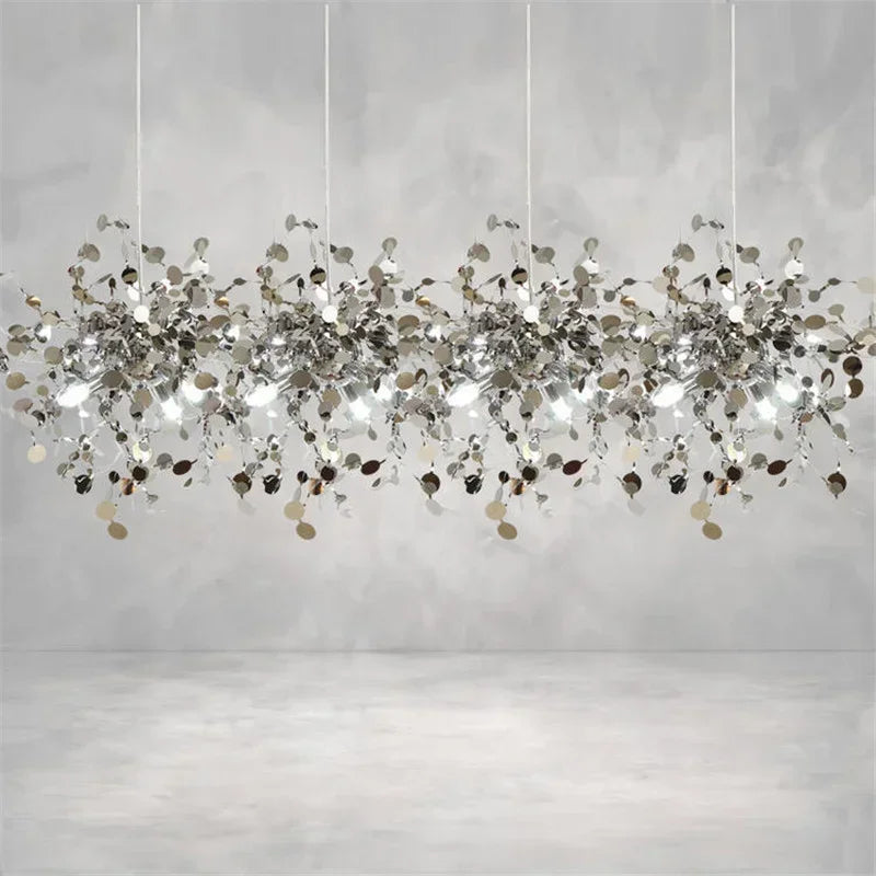 Stainless Steel Led Pendant Light for Dining Living Hotel Room_Hanging G9 Fixture