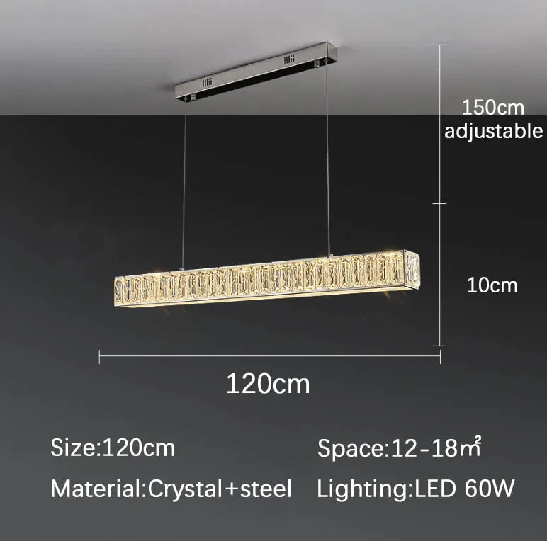 Crystal Chandelier LED Golden Modern Luxury Ceiling Home Interior Shop