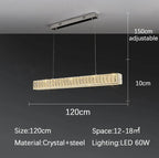 Crystal Chandelier LED Golden Modern Luxury Ceiling Home Interior Shop