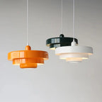 Retro Orange Pendant Lamp LED Ceiling Chandelier for Dining Room & Cafe