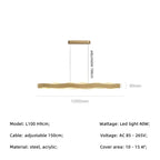 Modern Steel LED Pendant Lights Acrylic Lustre Hanging Lamp for Dining Room