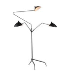 Black Aluminum Nordic LED Floor Lamp for Living Room, Bedroom - Standing Tall E27 Light