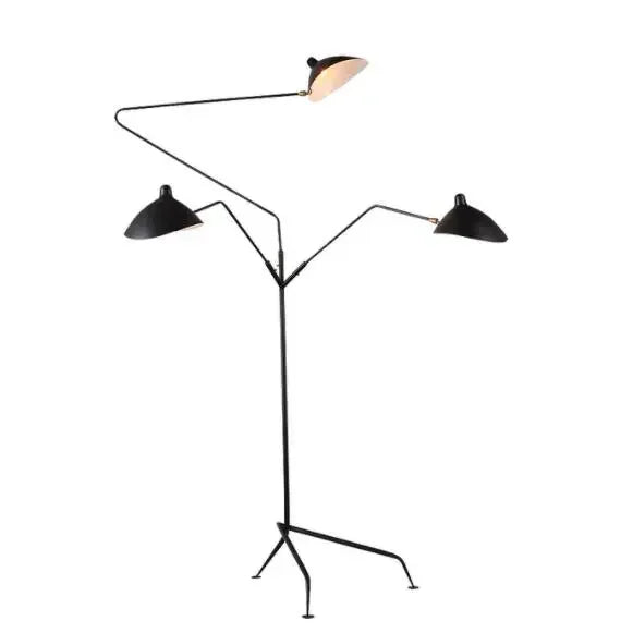 Black Aluminum Nordic LED Floor Lamp for Living Room, Bedroom - Standing Tall E27 Light