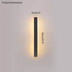 Black Waterproof LED Wall Light | Minimalist Outdoor Garden Balcony Terrace Decor