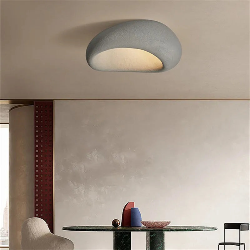 Khmara E27 Ceiling Light: Nordic Wabi Sabi Art for Home Living Room Décor