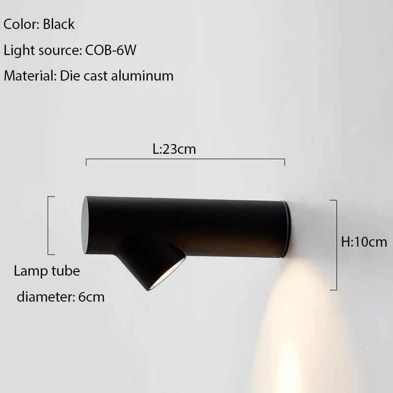 LED Wall Sconce: Aluminum Creative Indoor Outdoor Lamp for Living Room Bathroom