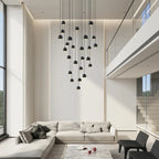 Metal Globe Lens Chandelier for Living Room Kitchen Bedroom Staircase