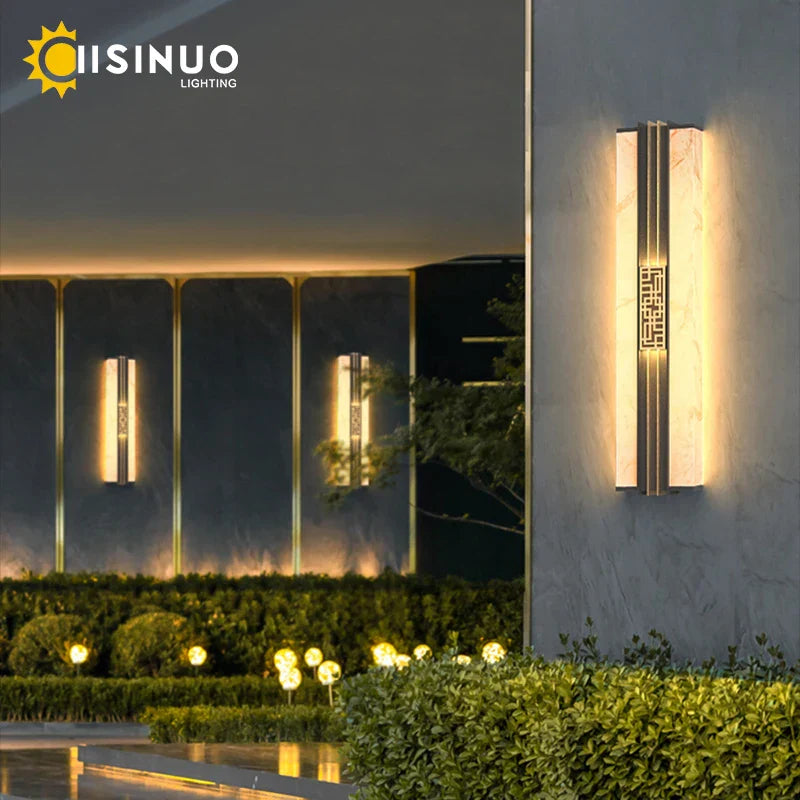 Marble Outdoor Wall Lights: Waterproof IP65 Sconces for Balcony, Courtyard, Street Lighting