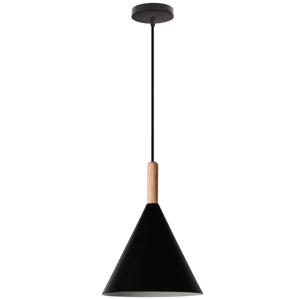 Nordic Modern Wood Aluminum Pendant Lights E27 Hanging Lamps Fixtures Lighting