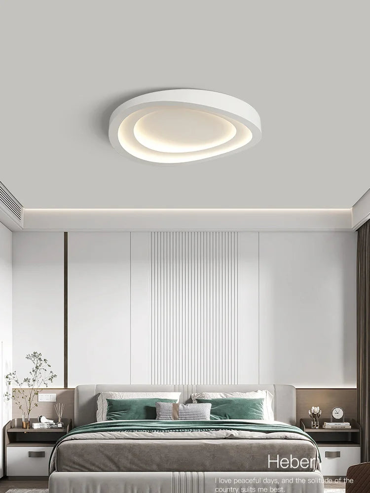 Round Master Bedroom Lamp: Modern Nordic LED Ceiling Lamps for Living & Study Rooms
