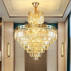 Crystal Duplex Chandelier for Luxury Hollow Living Room Décor