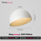 Nordic Wood Grain Ceiling Lamp: Minimalist Designer Art for Living Room & Bedroom