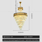 Crystal Chandelier: Modern Luxury for Duplex Villa, Hotel, Club, and Banquet Hall