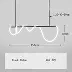 Nordic Light Luxury Chandelier Creative LED Bar for Living Room and Study Desk