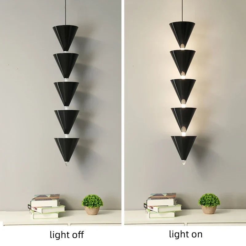 Nordic Tapered Multilayer Chandelier for Home LED Lighting Decor