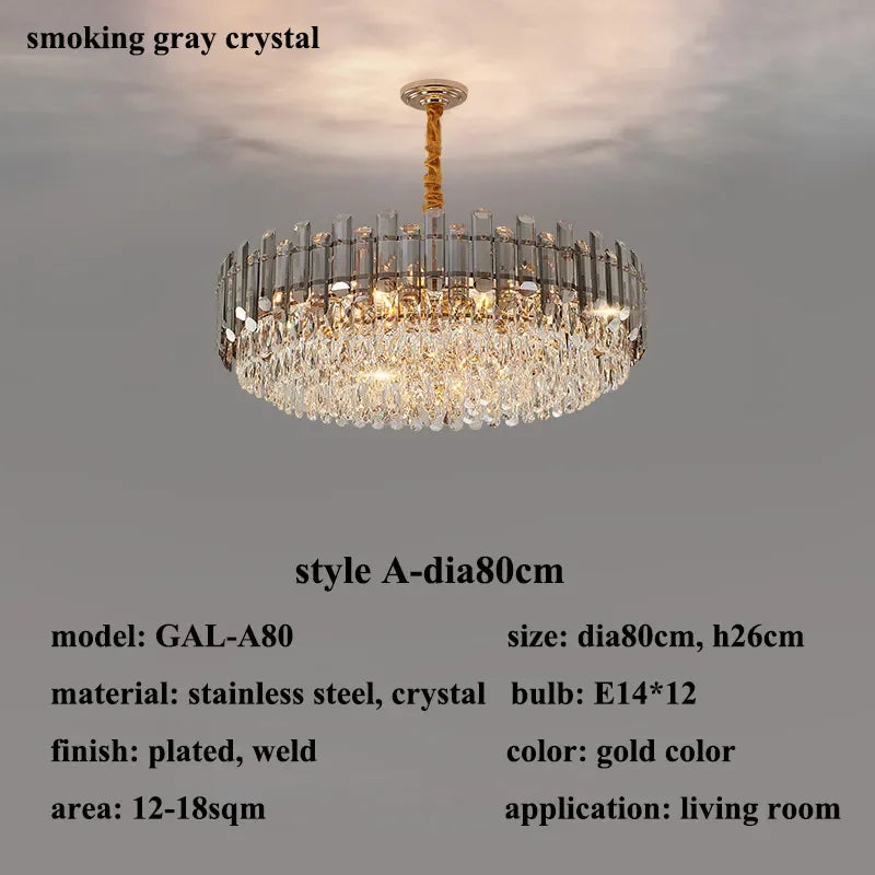 Modern Crystal Chandelier for Living Room Dining Hall Home Decor