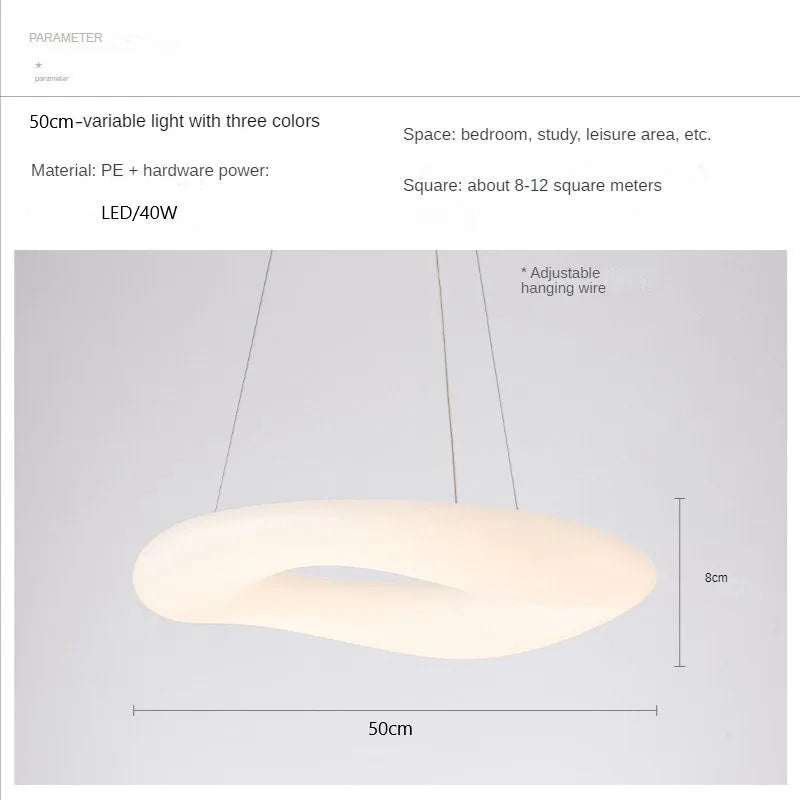 Cloud Pendant Light: Nordic Minimalist Doughnut Chandelier for Living Room & Kid's Bedroom