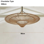 Handmade Rattan Pendant Light for Dining Room, Living Room, Bedroom, Hotel