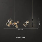 Glass Ball G9 LED Chandelier: Modern Minimalist Nordic Design