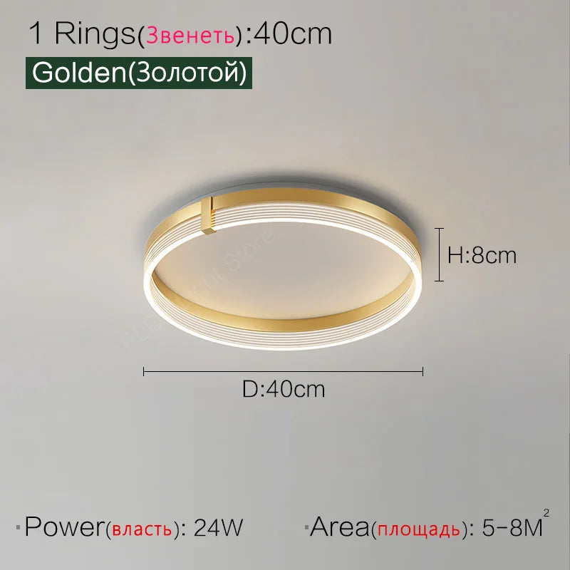 Nordic LED Ceiling Lamp 2023 - Modern Minimalist Bedroom Lighting