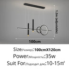 Modern LED Chandelier Dimmable for Dining Room Kitchen Bar Pendant Lighting