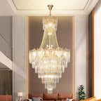 Elegant Crystal Duplex Chandelier for Livingroom, Hotel, and Villa