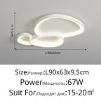 LED Ceiling Chandelier Lights with Remote Control for Living Room, Bedroom, Dining Room