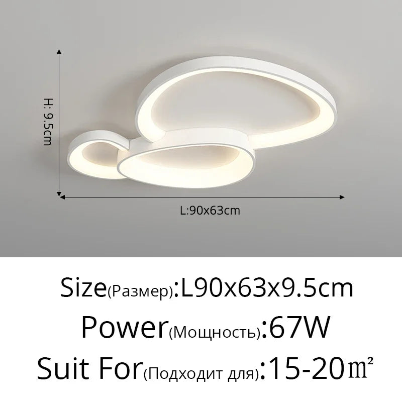 LED Ceiling Chandelier Lights with Remote Control for Living Room, Bedroom, Dining Room