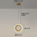 Crystal Ring LED Chandelier: Modern Gold Kitchen Lighting for Staircase, Simple Indoor Hanging Lamp