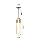 LED U-shaped Bar Chandelier for Dining Living Bedroom - Nordic Minimalist Style