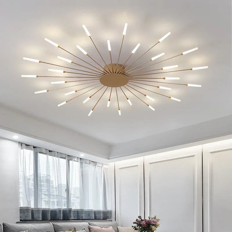 Nordic Gold LED Chandelier Ceiling Lights for Home Lighting