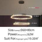 Modern Acrylic Circle Chandelier Pendant Lights for Indoor Living Room Decor