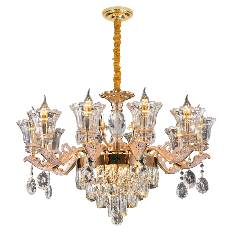 Luxury European Crystal Chandelier Living Room Lamp