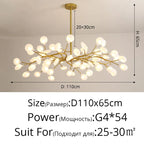 Branch Shape Firefly Ceiling Chandelier G4 Led Lighting Indoor Hanging Lamp