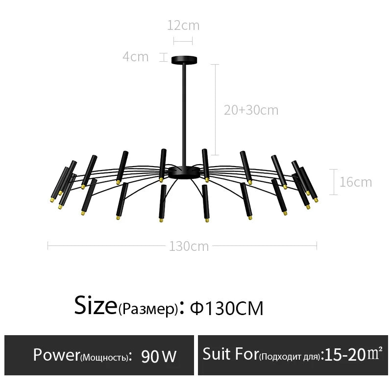 Modern LED Chandelier: Nordic Design Living Room Hanging Lamp for Home & Office