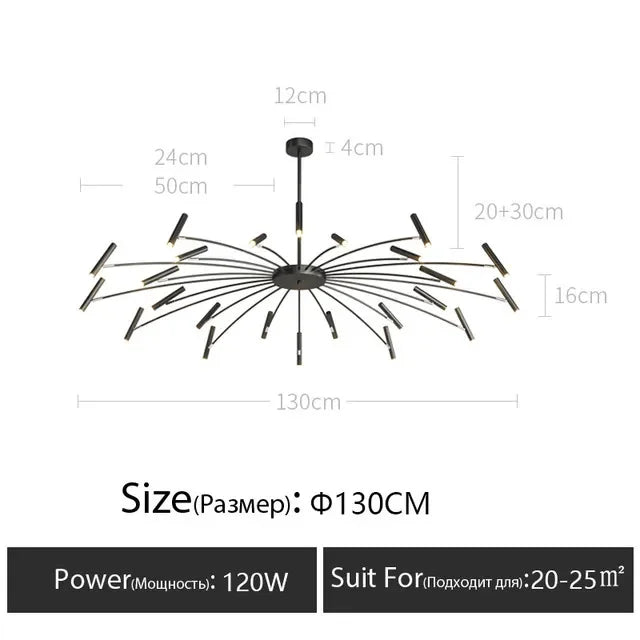 Nordic Modern Chandelier Minimalist Ceiling Light for Living Room Bedroom Dining Home