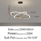 Circle Ring Pendant Light Chandelier Modern Living Room Bedroom Lamps Ceiling Luminaire