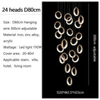 Circle Ring LED Chandelier Light for Luxe Living Spaces