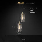 Water Ripple Glass Chandelier: Modern Luxury Living Room Ceiling Lamp for Home Decor