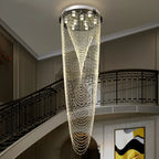 Crystal Tassel Stair Chandelier for Luxurious Indoor Lighting